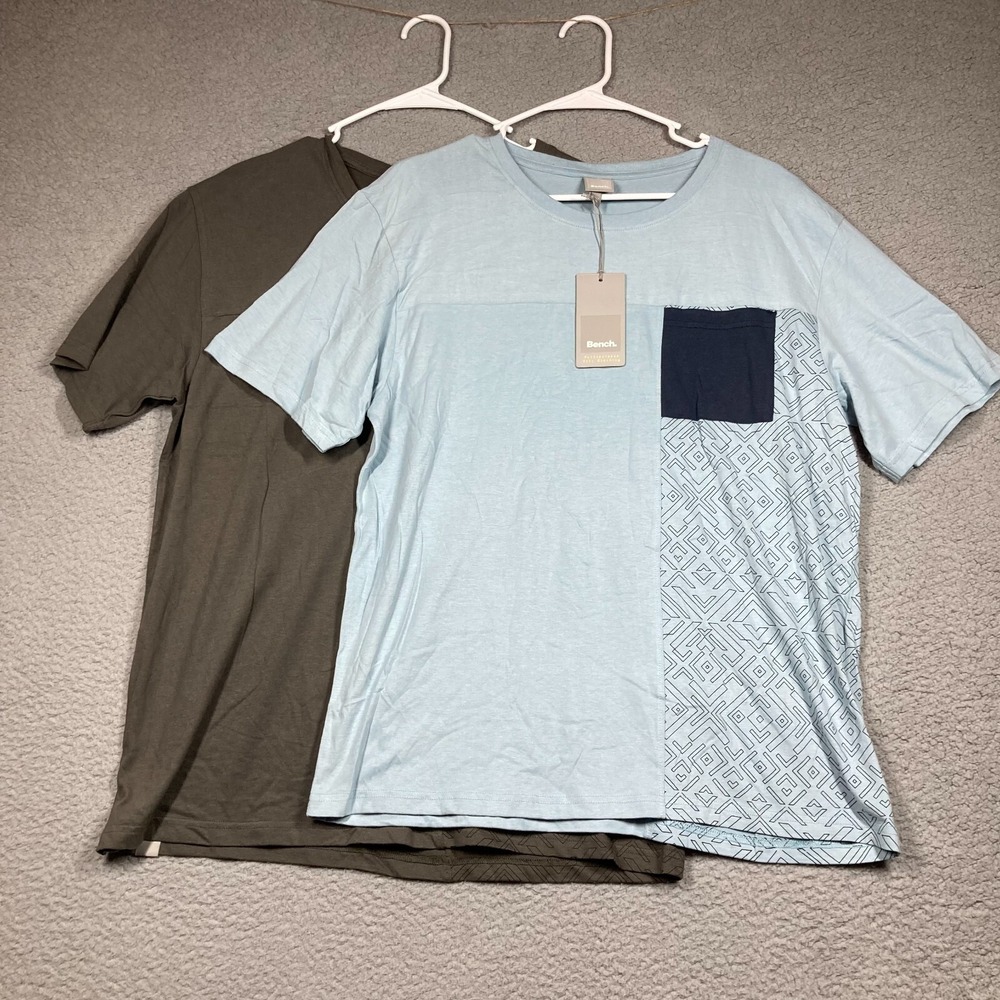 Lot of 2 Bench T Shirts Men's Medium Short Sleeve Casual Urban Aztec Design  NEW